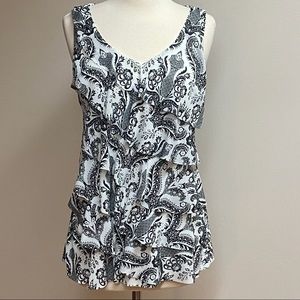 Roz & Ali Sleeveless Layered Blouse/Top